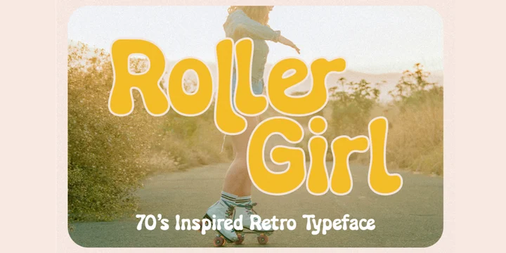 Przykład czcionki Roller Girl