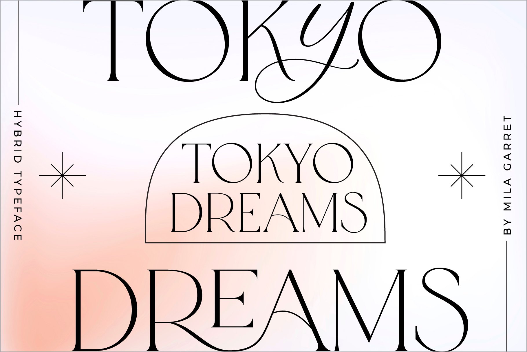 Przykład czcionki Tokyo Dreams