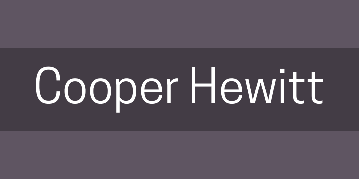 Przykład czcionki Cooper Hewitt