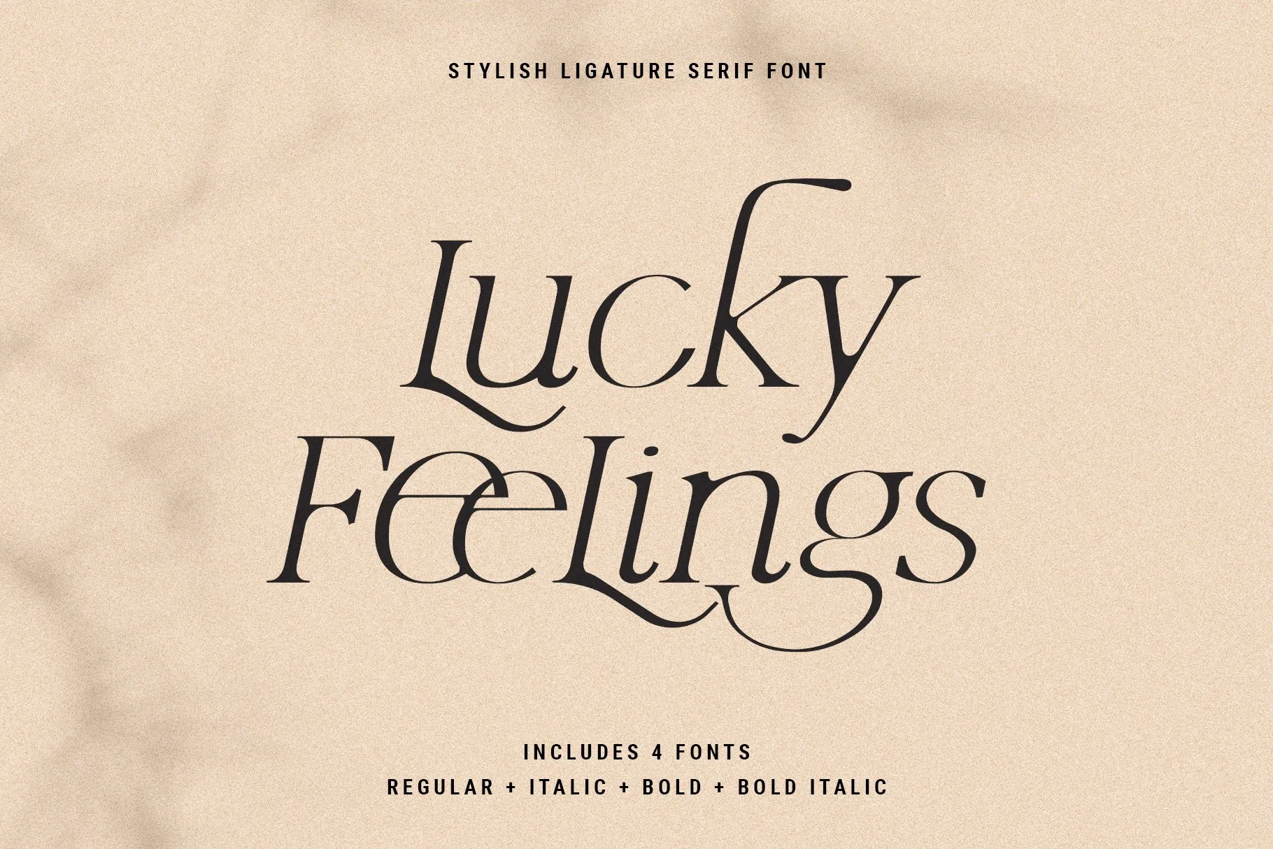 Przykład czcionki Lucky Feelings Bold Italic