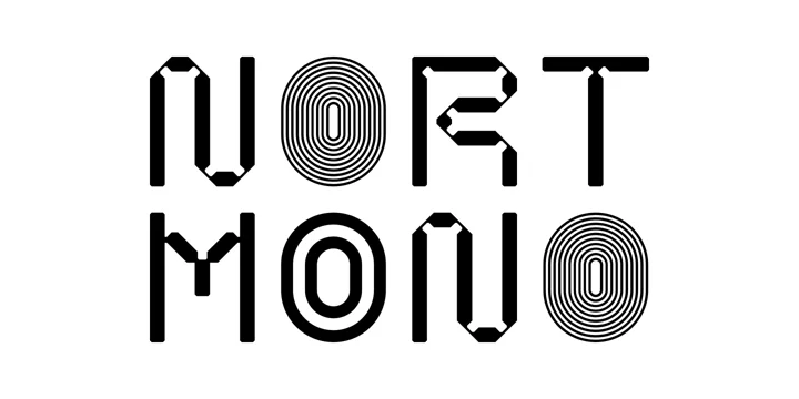 Przykład czcionki Nort Mono