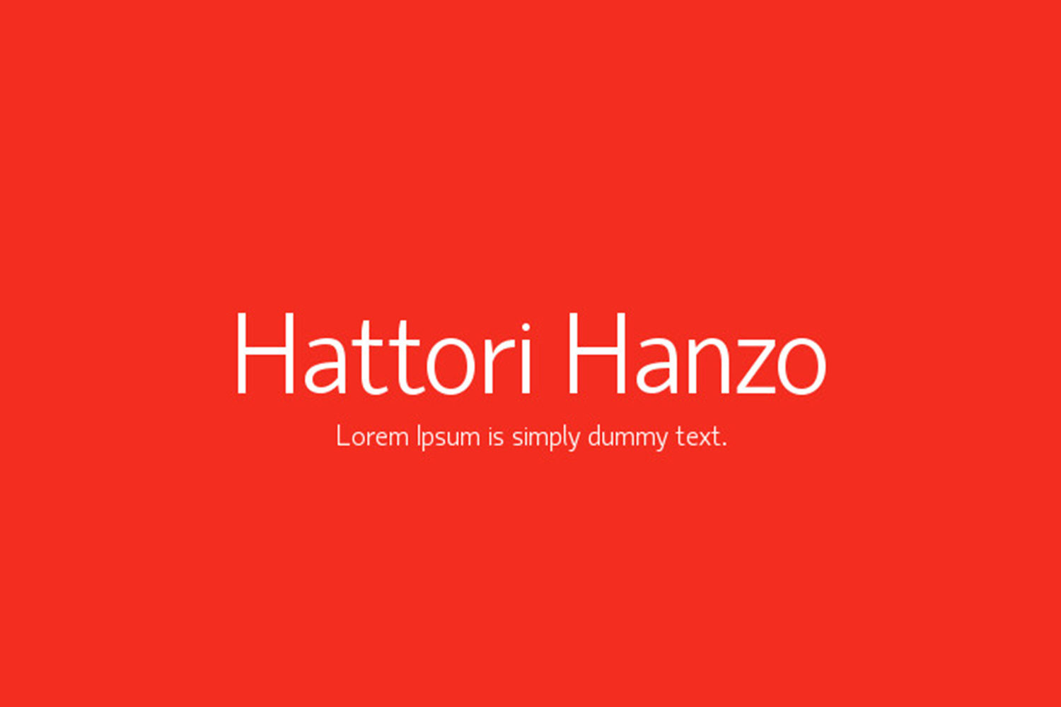 Przykład czcionki Hattori Hanzo