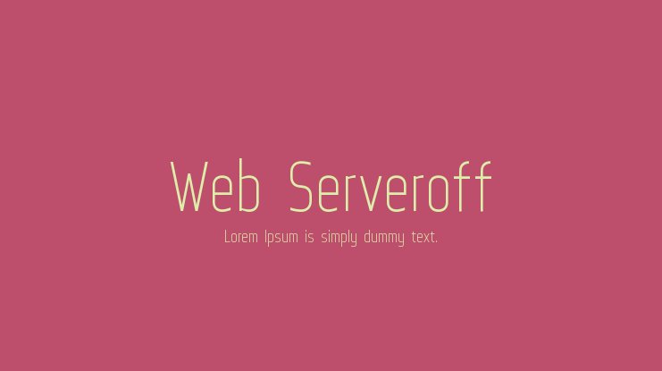 Przykład czcionki Web Serveroff