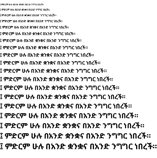 Przykład czcionki Noto Sans Ethiopic