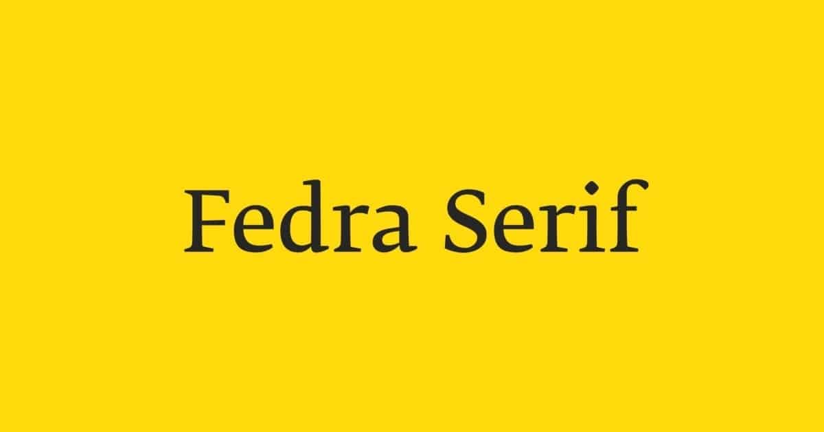 Przykład czcionki Fedra Serif