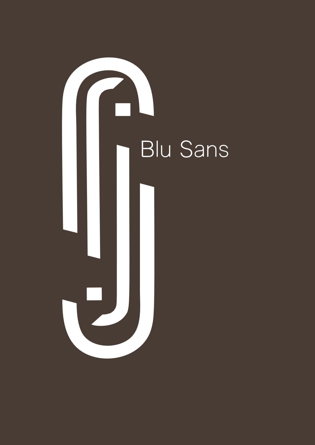 Przykład czcionki Blu Sans