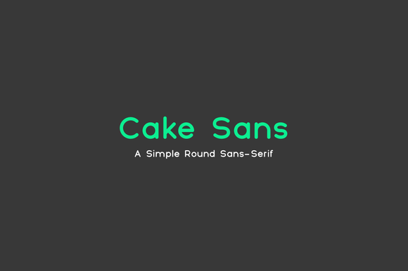 Przykład czcionki Cake Sans