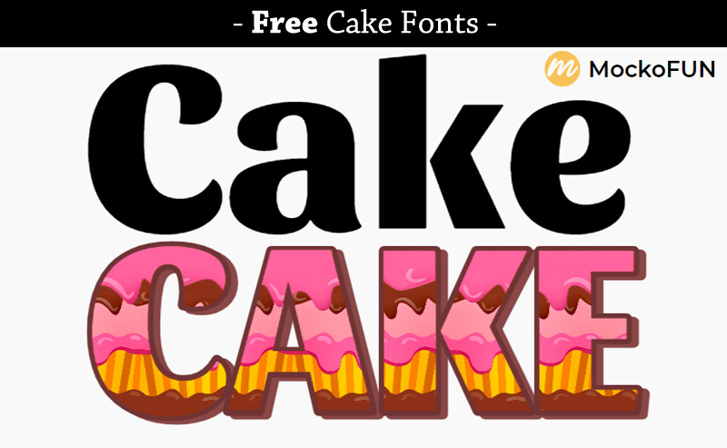 Przykład czcionki Cake Type
