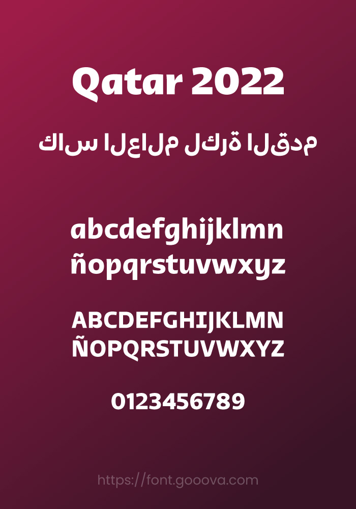 Przykład czcionki Qatar 2022 Arabic