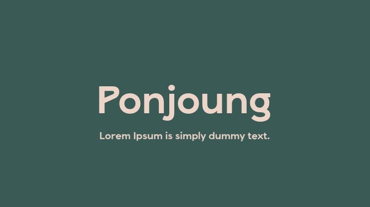 Przykład czcionki Ponjoung Medium