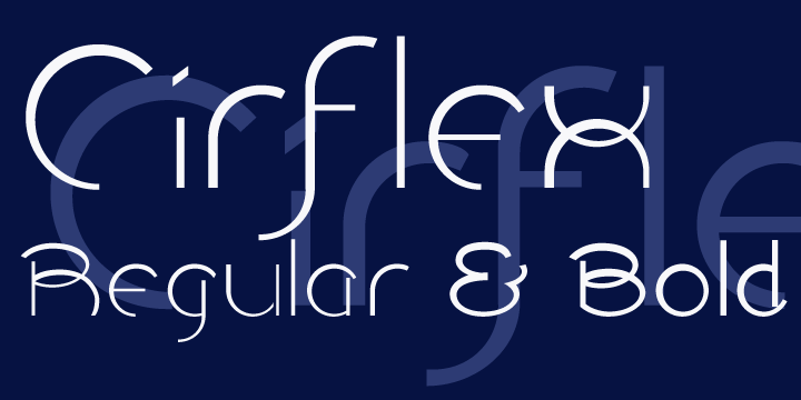 Przykład czcionki Cirflex Regular