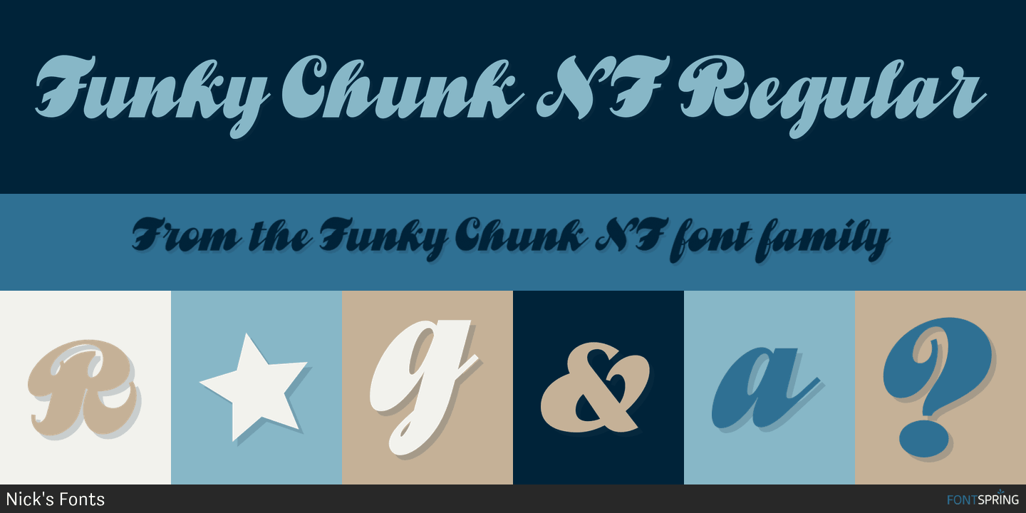 Przykład czcionki Funky Chunk NF