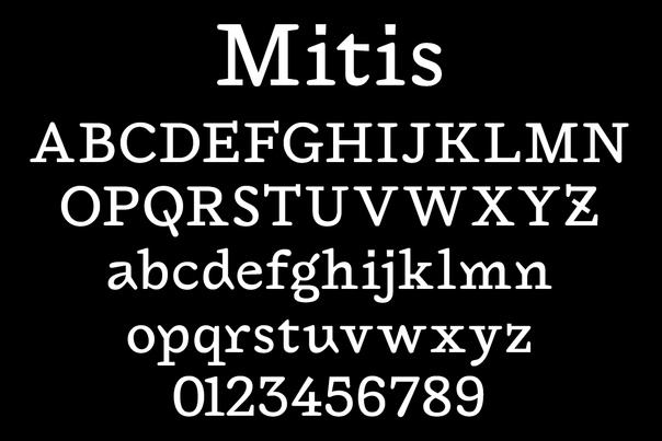 Przykład czcionki Mitis