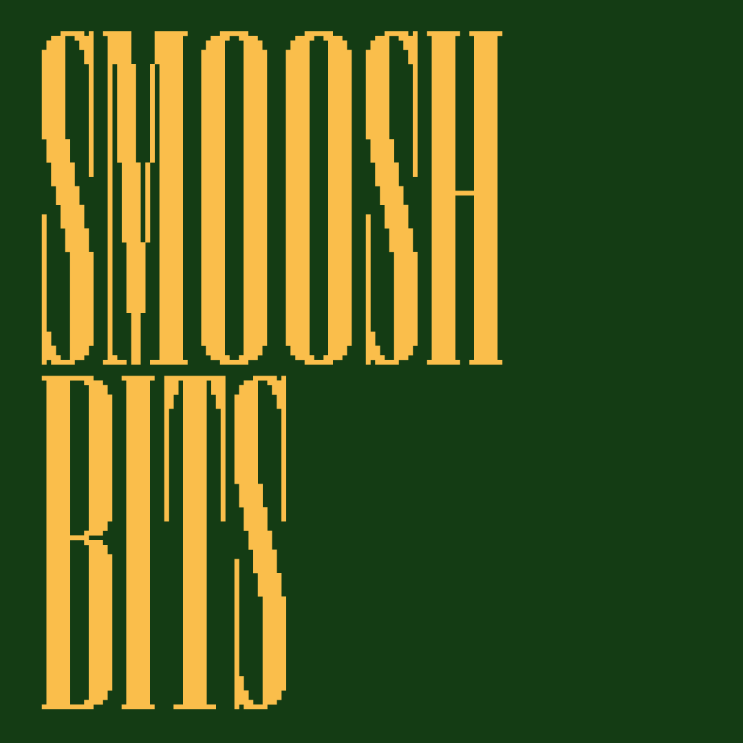 Przykład czcionki Smoosh Bits