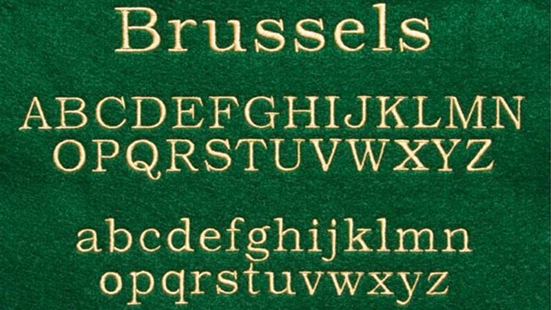 Przykład czcionki Brussels Regular
