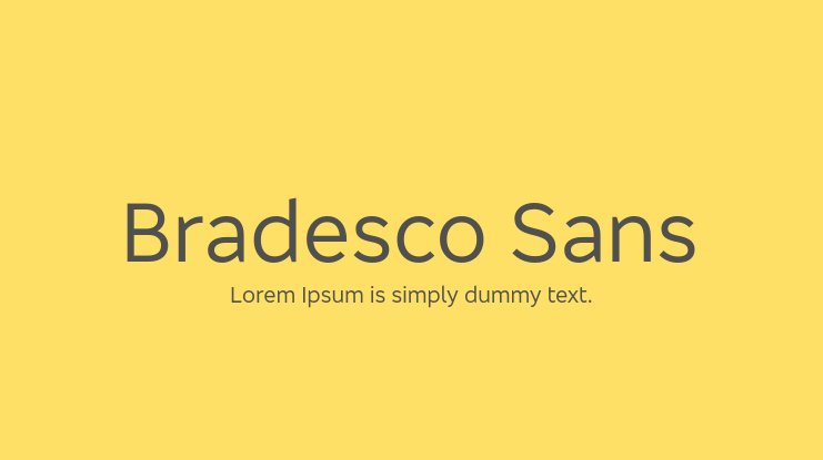 Przykład czcionki Bradesco Sans Condensed