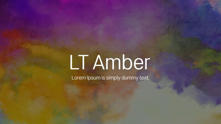 Przykład czcionki LT Amber