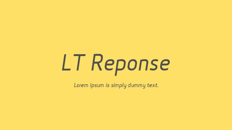 Przykład czcionki LT Reponse