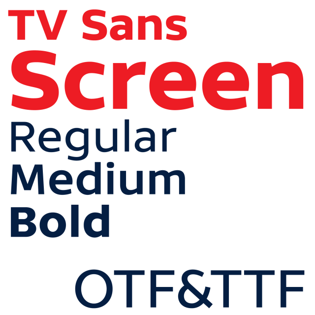 Przykład czcionki TV Sans Screen