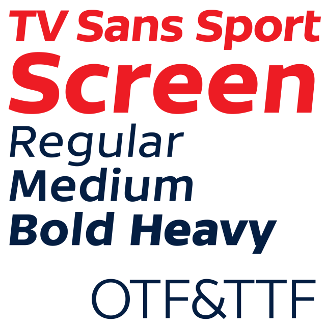 Przykład czcionki TV Sans Sport Screen
