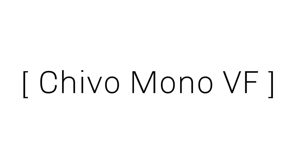 Przykład czcionki Chivo Mono