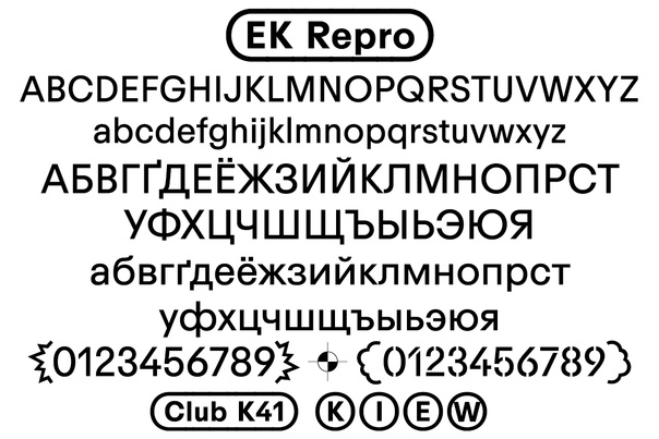Przykład czcionki EK Repro 2204 Regular