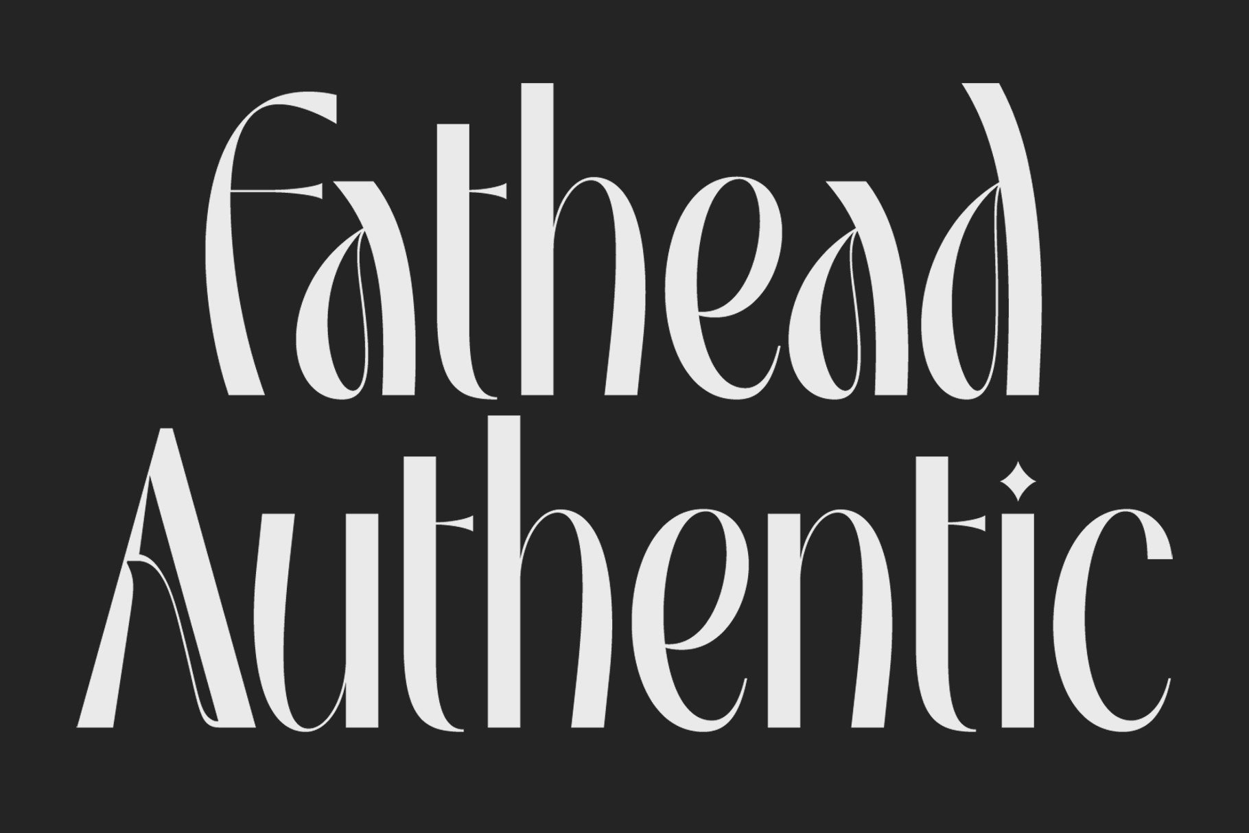 Przykład czcionki Fathead Authentic