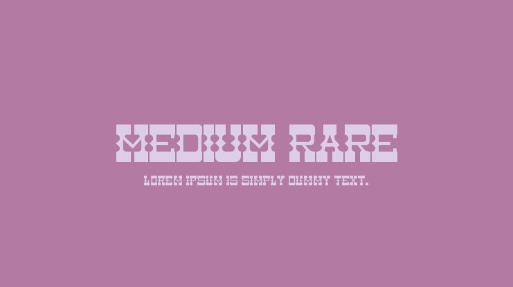 Przykład czcionki Medium Rare Sans Medium