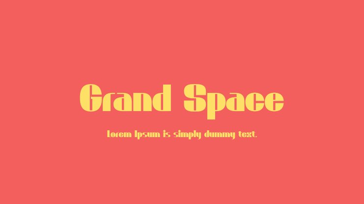Przykład czcionki Grand Space