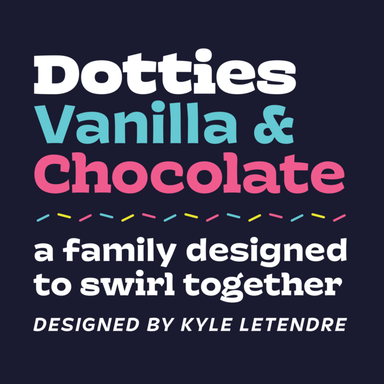 Przykład czcionki Dotties Chocolate Extra Bold Italic