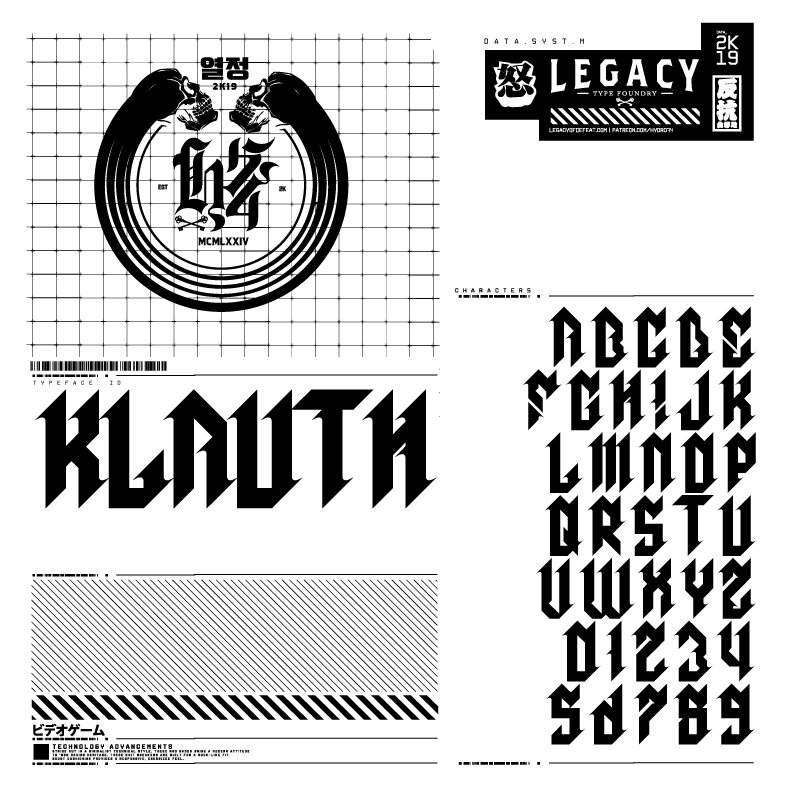 Przykład czcionki Klauth 01