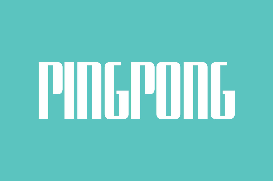 Przykład czcionki Ping Pong Regular