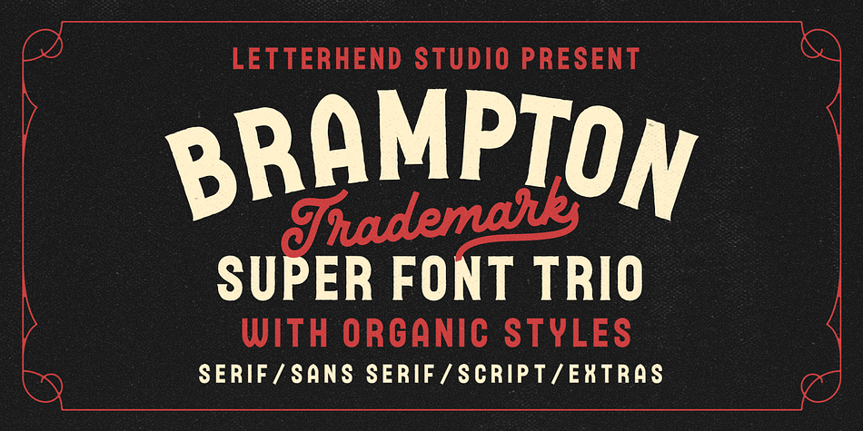Przykład czcionki Brampton Serif Organic