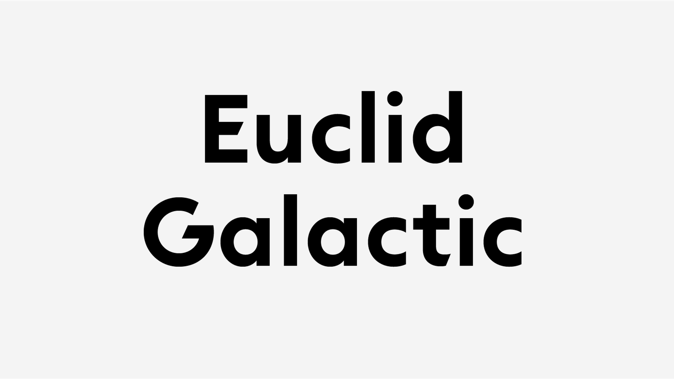 Przykład czcionki Euclid Galactic