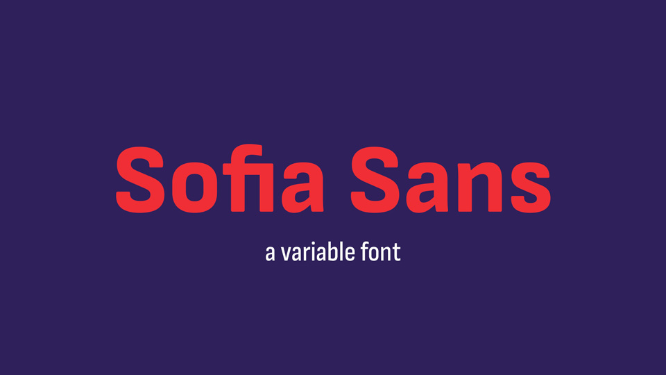 Przykład czcionki Sofia Sans