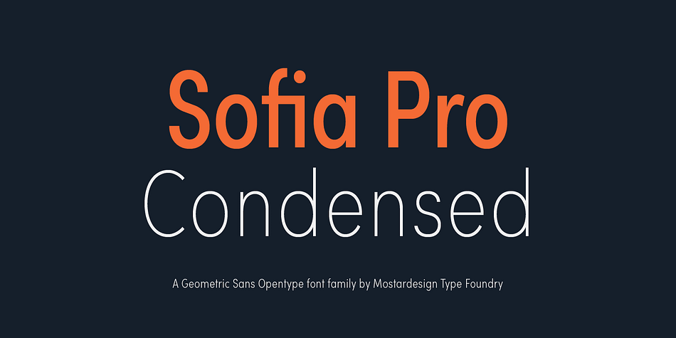 Przykład czcionki Sofia Sans Condensed