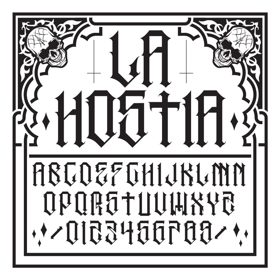 Przykład czcionki La Hostia