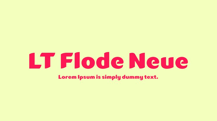 Przykład czcionki LT Flode Neue Light Italic