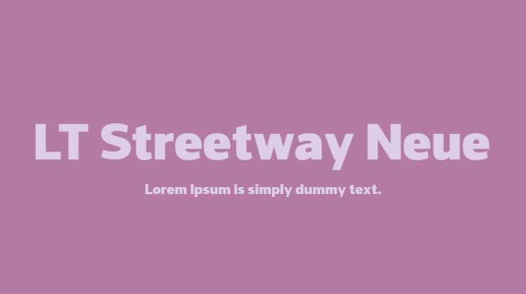 Przykład czcionki LT Streetway Neue Regular