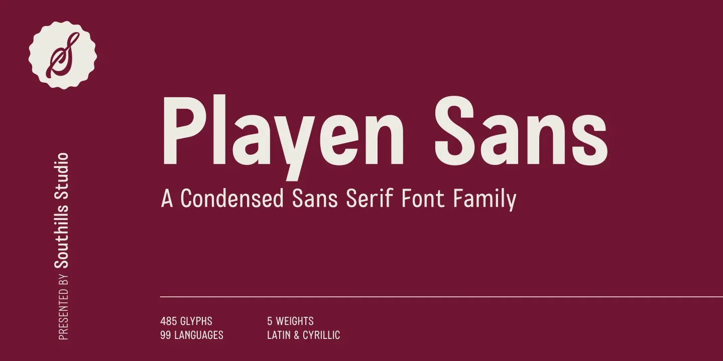 Przykład czcionki Playen Sans Regular