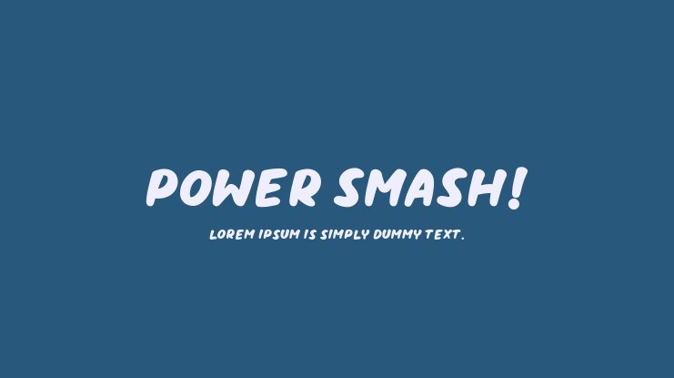 Przykład czcionki Power Smash