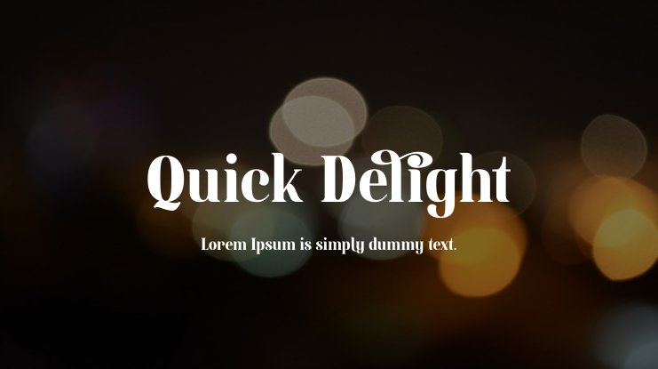 Przykład czcionki Quick Delight Italic