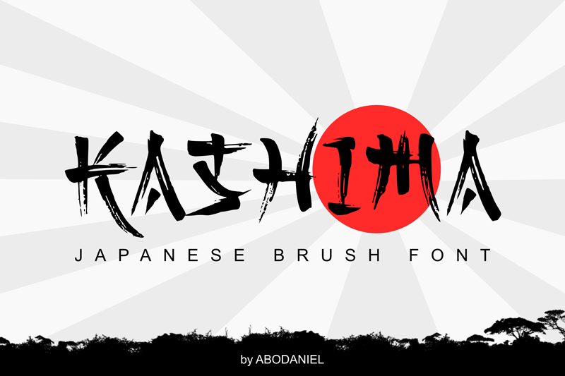 Przykład czcionki Kashima Brush Regular