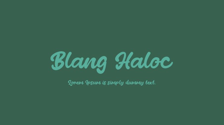 Przykład czcionki Blang Haloc Regular