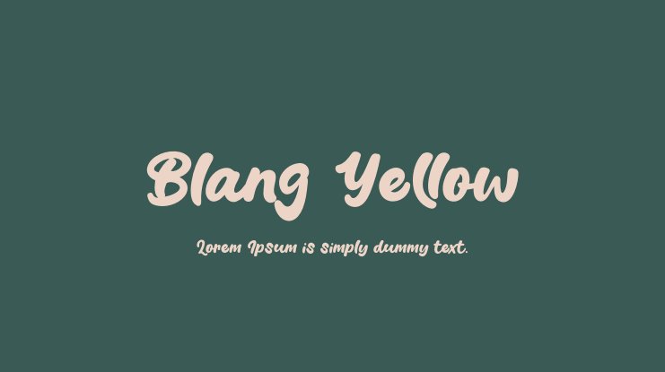 Przykład czcionki Blang Yellow
