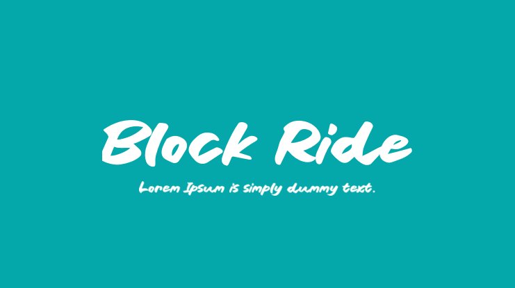 Przykład czcionki Block Ride