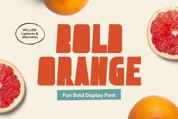 Przykład czcionki Bold Orange