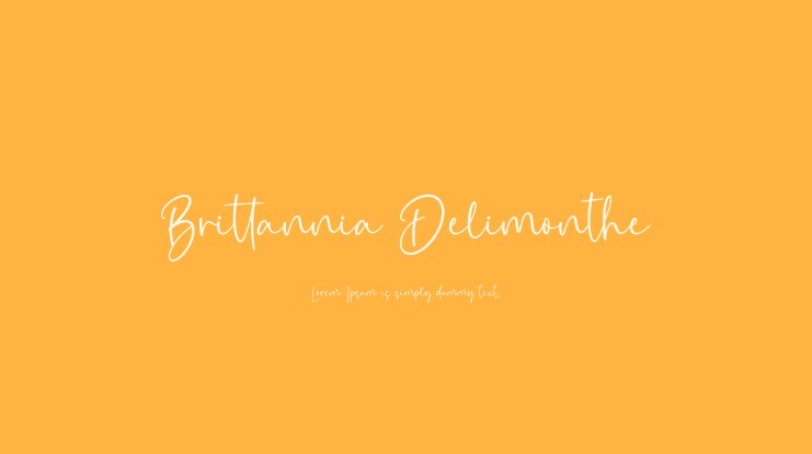 Przykład czcionki Brittania Delimonthe Regular