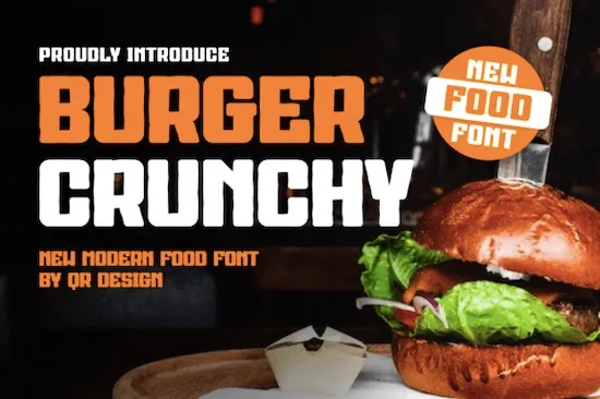 Przykład czcionki Burger Crunchy