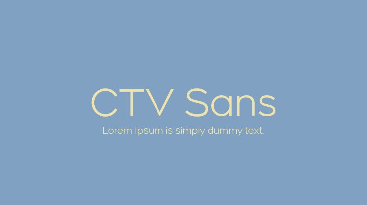 Przykład czcionki CTV Sans